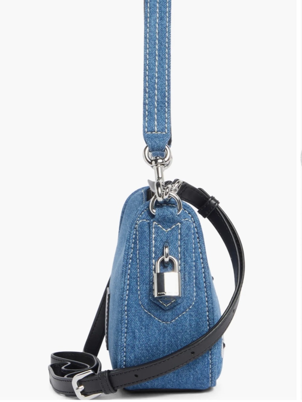 Marc Jacobs Blue Sequin Floral Denim Shoulder Bag NWT - Picture 3 of 7